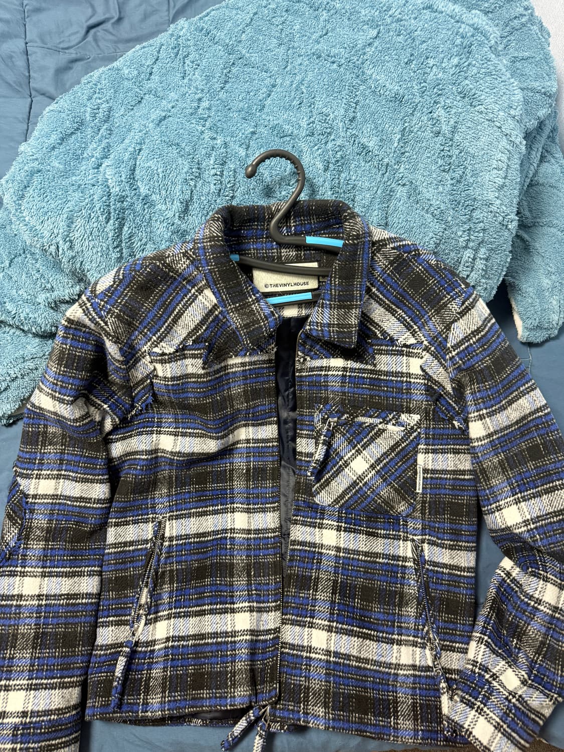 더바이닐하우스 플란넬 자켓 블루 상품이미지2
