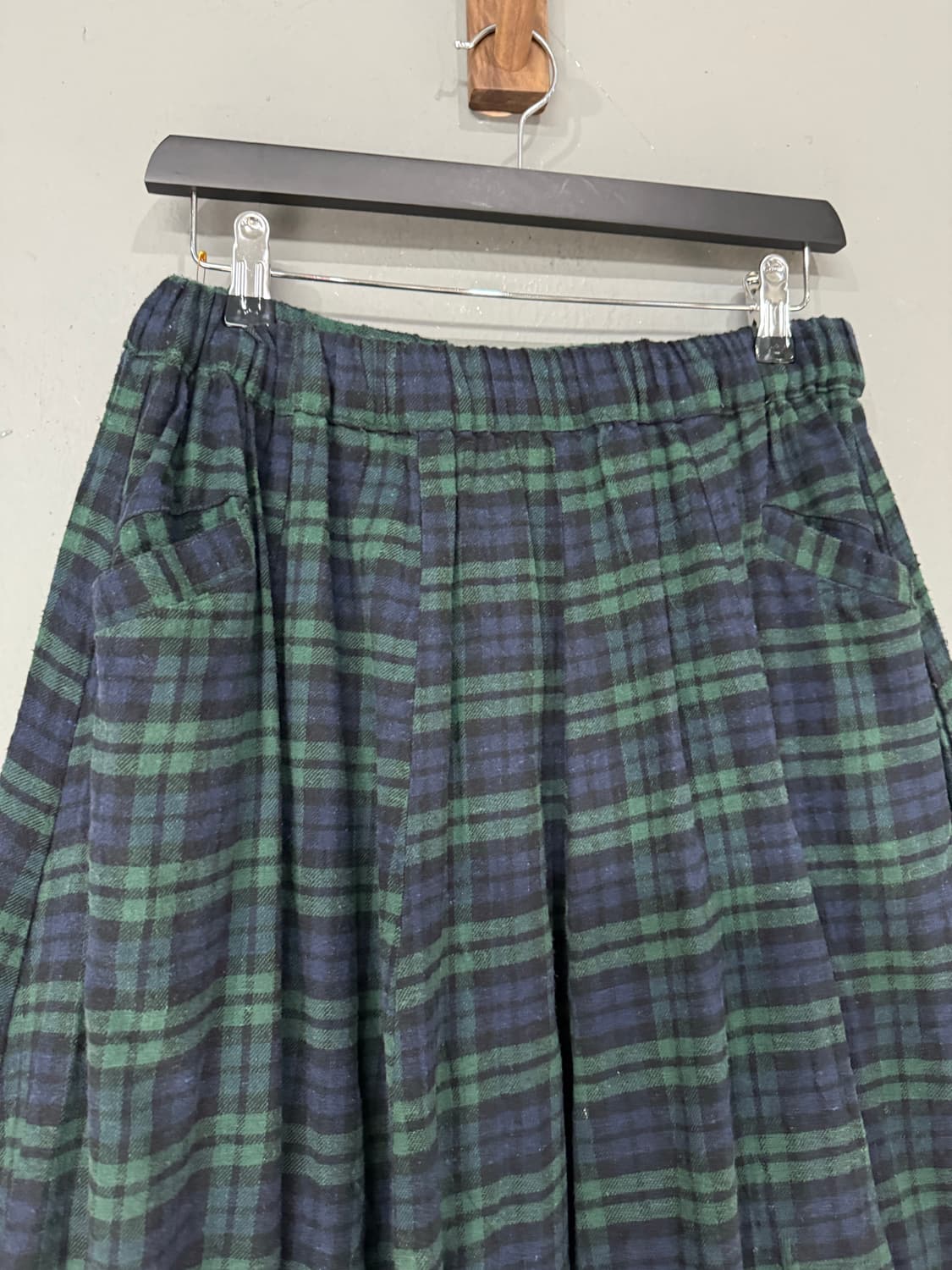 check pattern balloon-fit midi skirt  상품이미지7