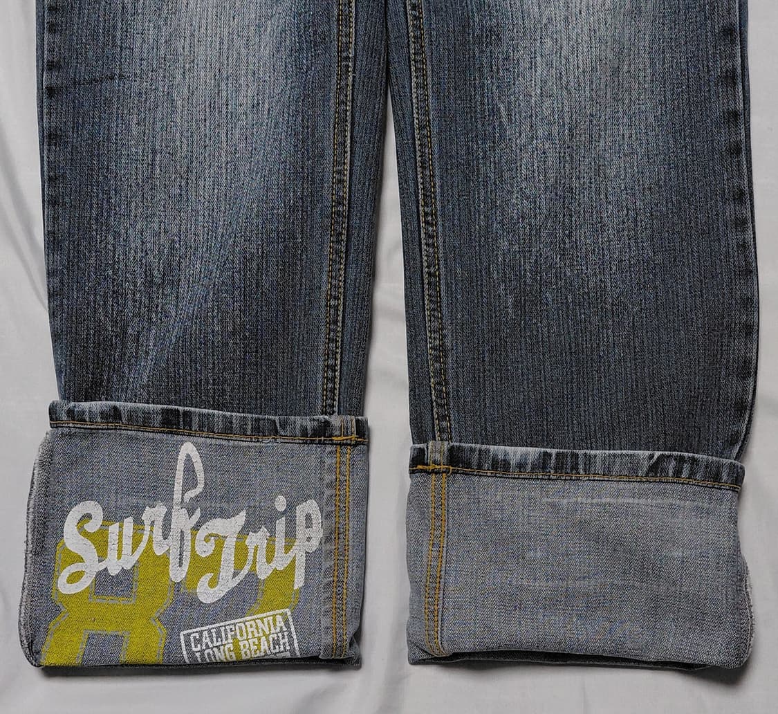 ​[M] 정글스톰(Jungle Storm) Y2K 그래픽 롤업 데님 팬츠 상품이미지3