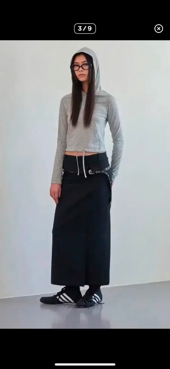 LCDC PINSTRIPED LAYERED WAIST LONG SKIRT 상품이미지4