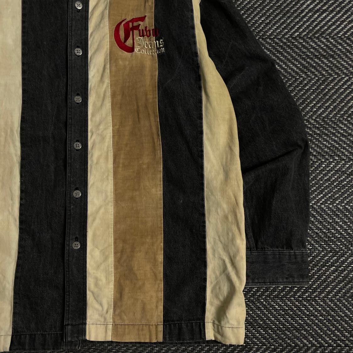 00s 후부 올드스쿨 박시핏 데님 캔버스 셔츠o 3633 상품이미지3