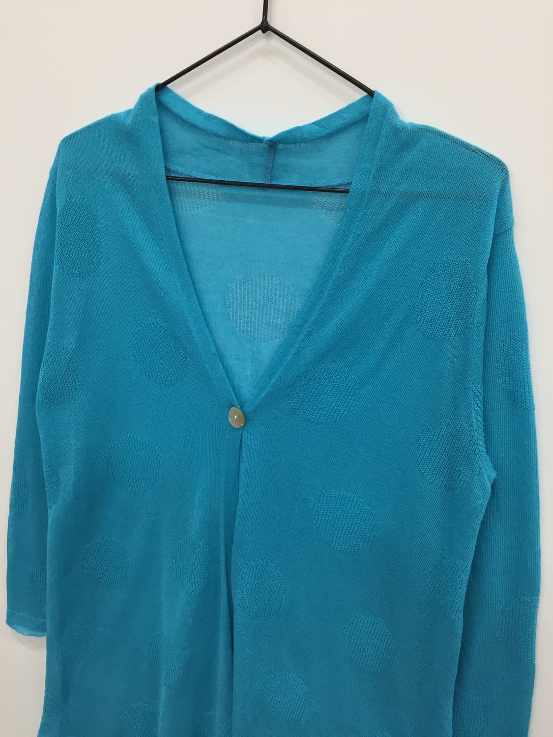 Jpn dot Sheer Blue Knit Cardigan 상품이미지5