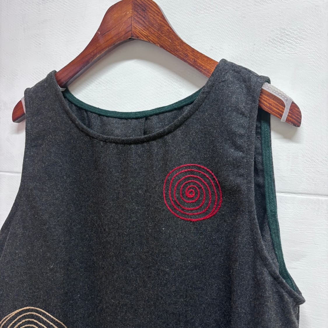 자수 괴짜 일본 빈티지 베스트 조끼 상품이미지2