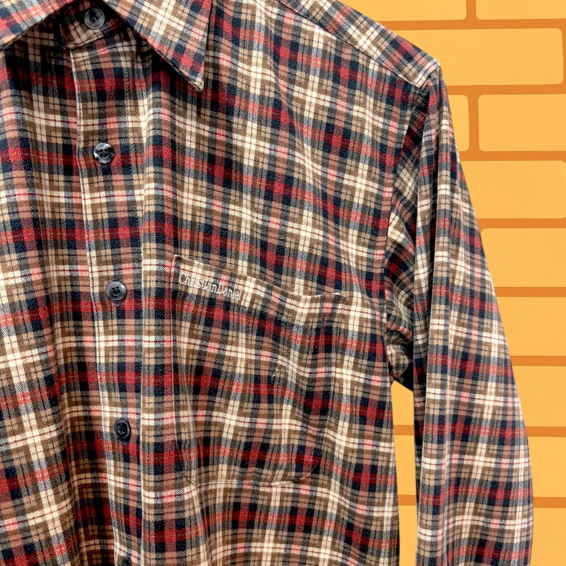 빈티지 코튼 체크 셔츠 (XL) 상품이미지3