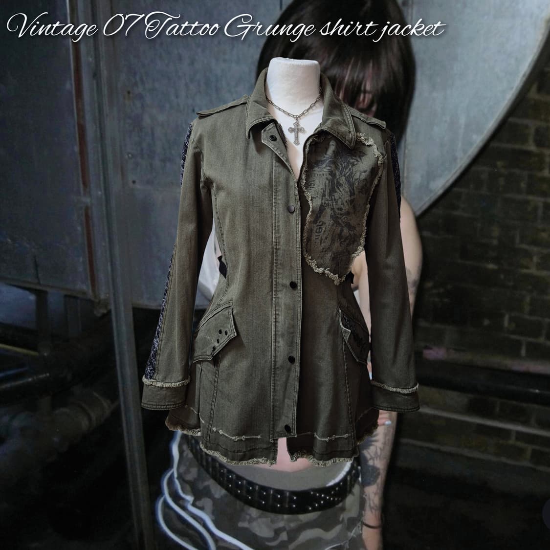 Vintage 07 Tattoo Grunge shirt jacket 상품이미지1