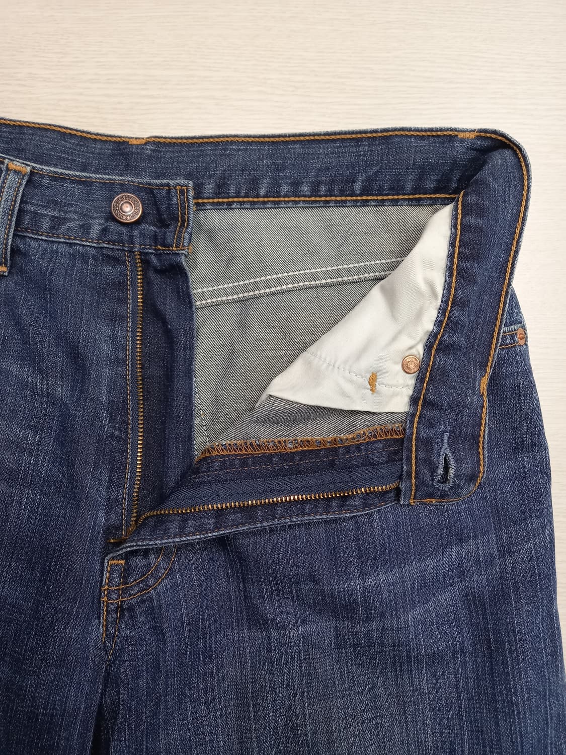 32 리바이스OT220 오렌지탭 워싱 스판 세미와이드진 32-252 상품이미지7