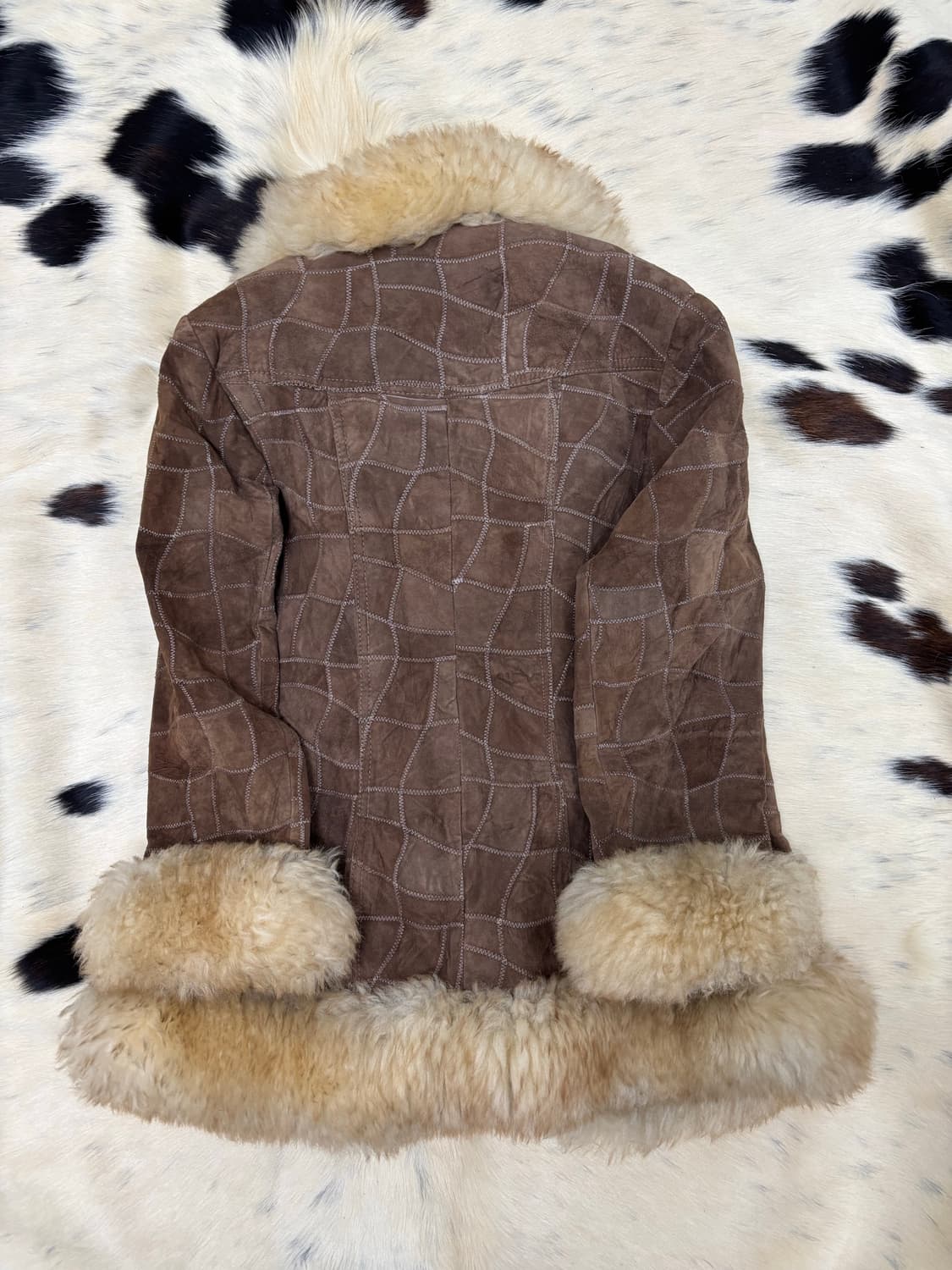 Y2K Round Fur Trimming Brown Jacket 상품이미지8