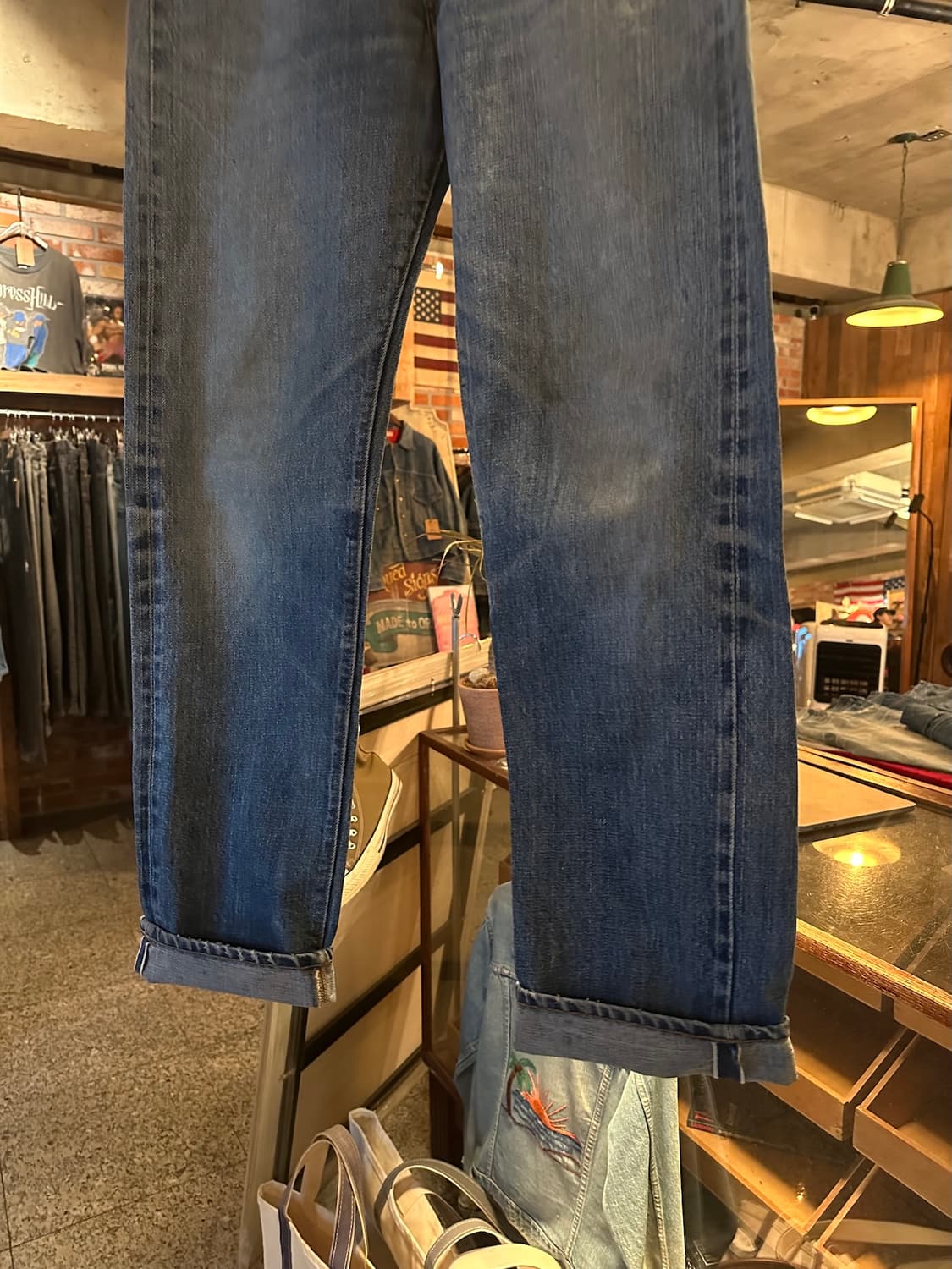 70s USA 빈티지 리바이스 505 66전기 셀비지 데님 팬츠 상품이미지3