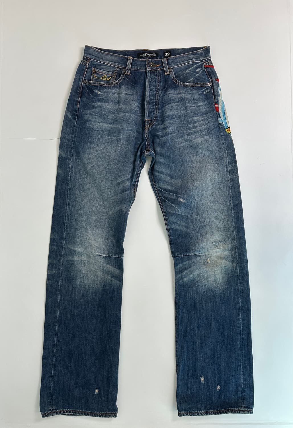 Y2K 에드하디 by Christian Audigier Japan 데님  상품이미지2