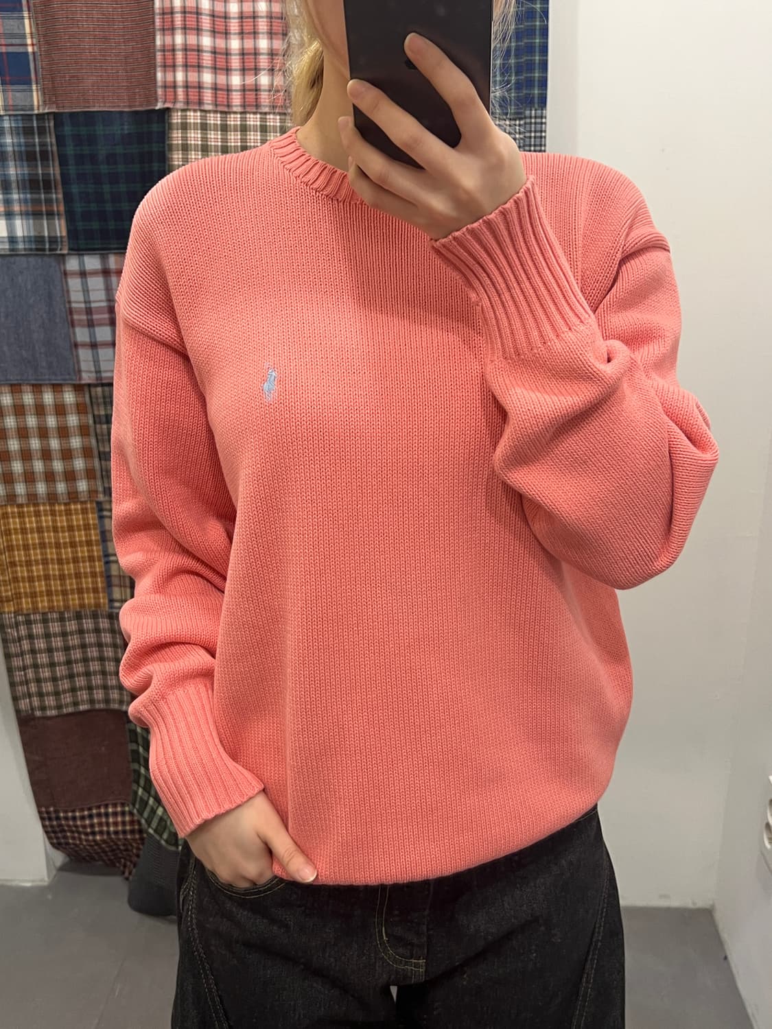 폴로 핑크 니트 상품이미지5