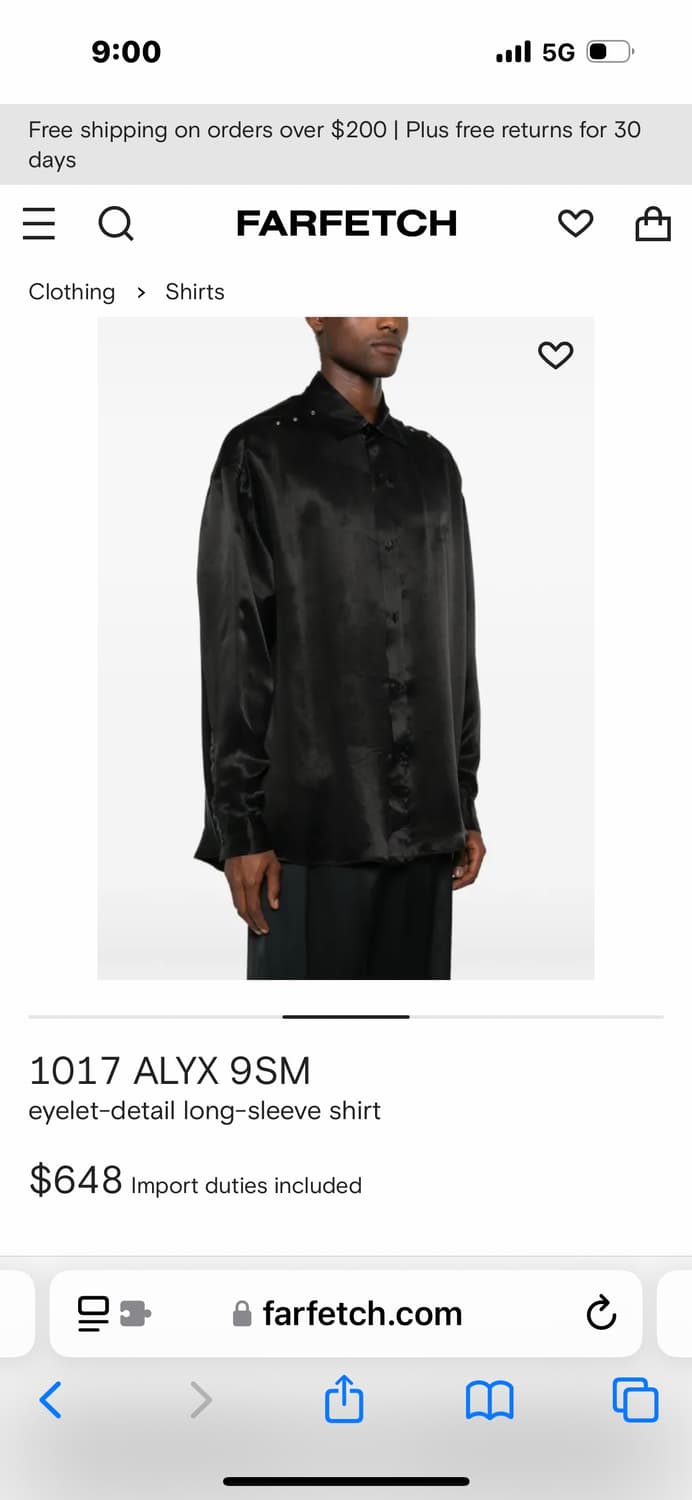 급처) 24ss 알릭스 큐프라 아일렛 셔츠 L 상품이미지4