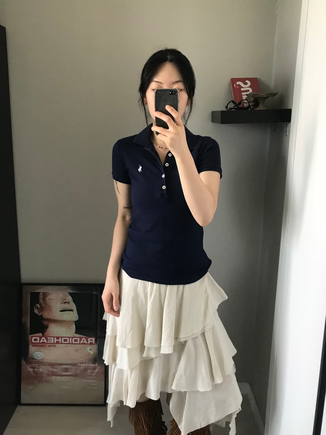 폴로 랄프로렌 스포츠 여성라인 포니 로고 네이비 카라티 상품이미지3