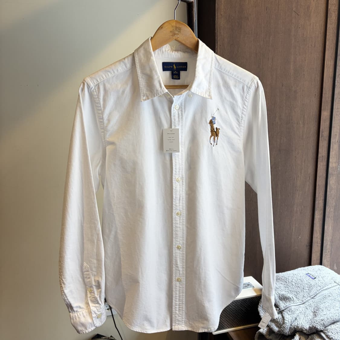 16341 - 폴로 랄프로렌 화이트 빅로고 셔츠 상품이미지2