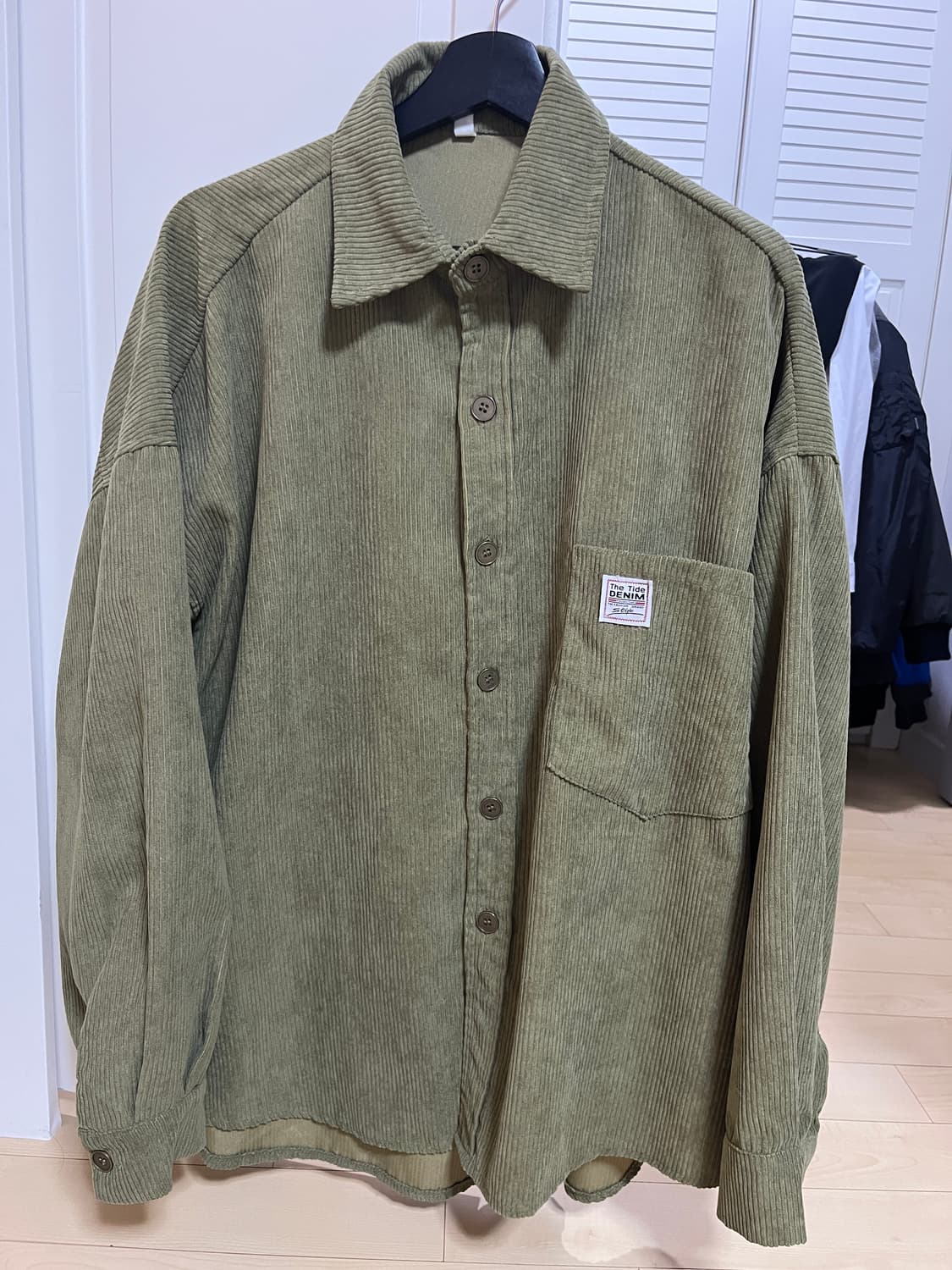 코듀로이 올리브 셔츠 상품이미지1