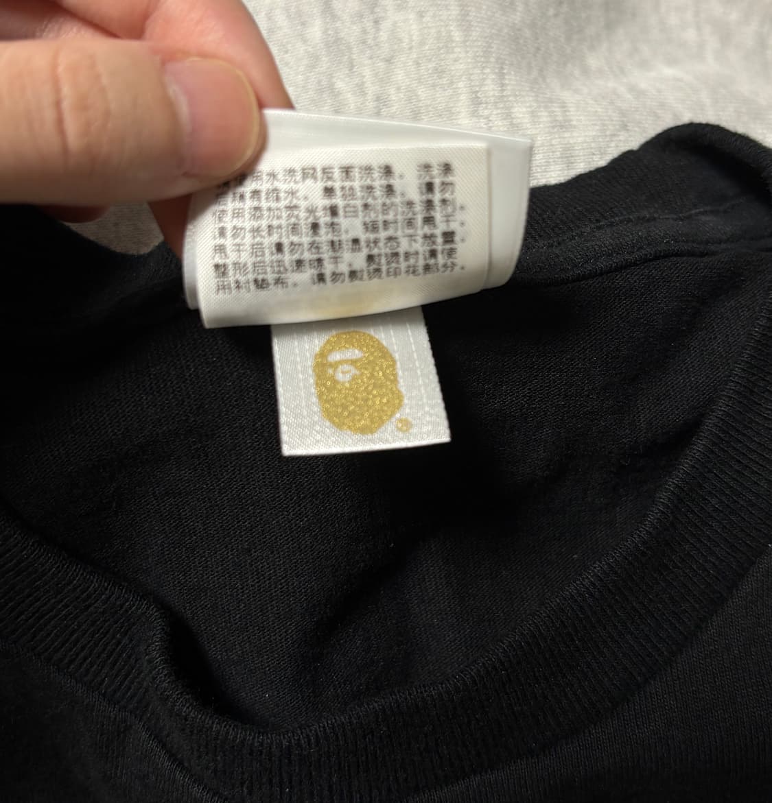 베이프 시티 카모 컬리지 롱슬리브 티셔츠 블랙 상품이미지3