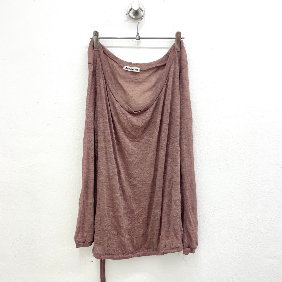 dusty mauve sheer cowl Top 상품이미지1