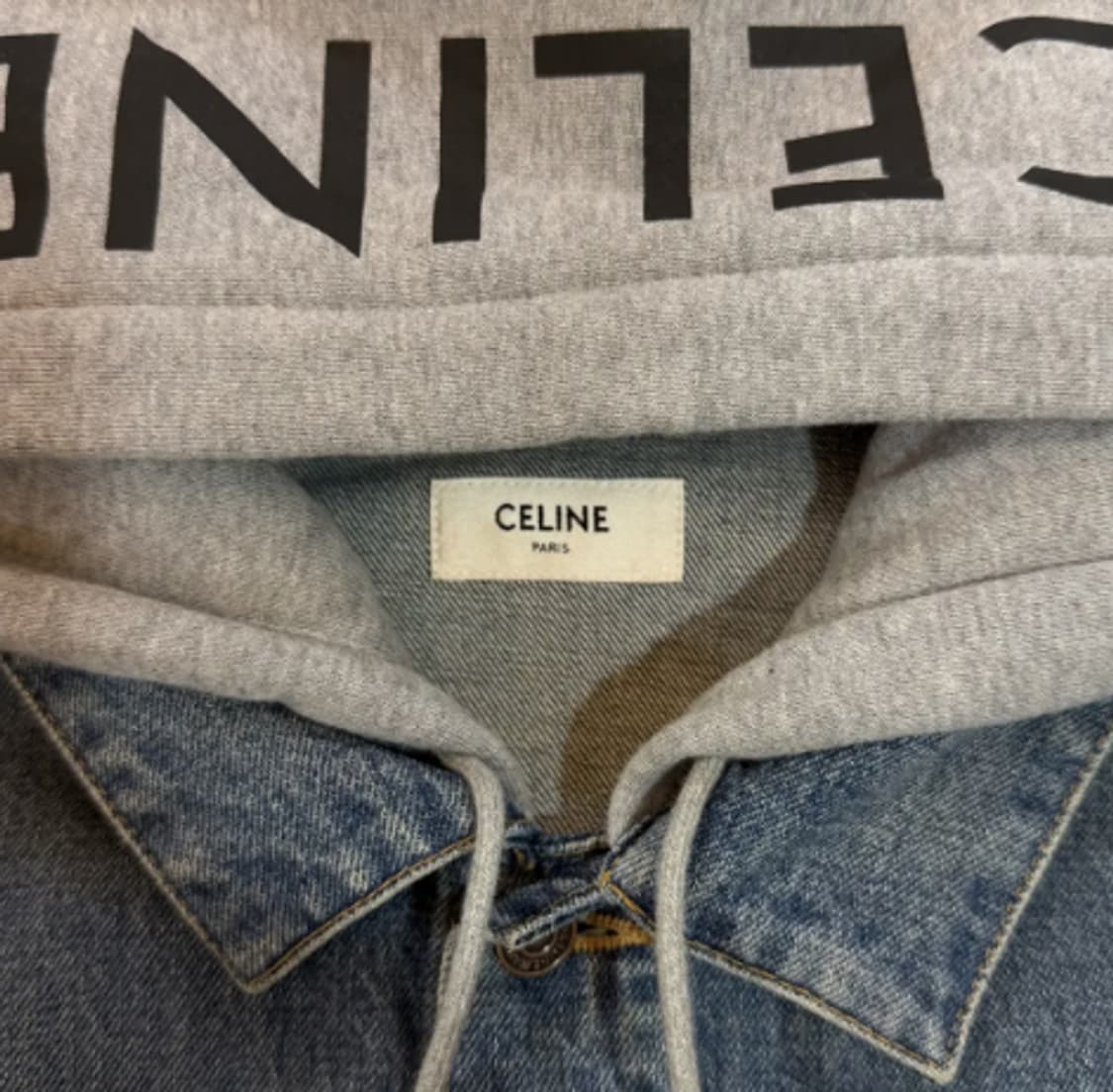 [정품]셀린느 로고 후드 레이어드 데님 자켓 XL
 상품이미지2