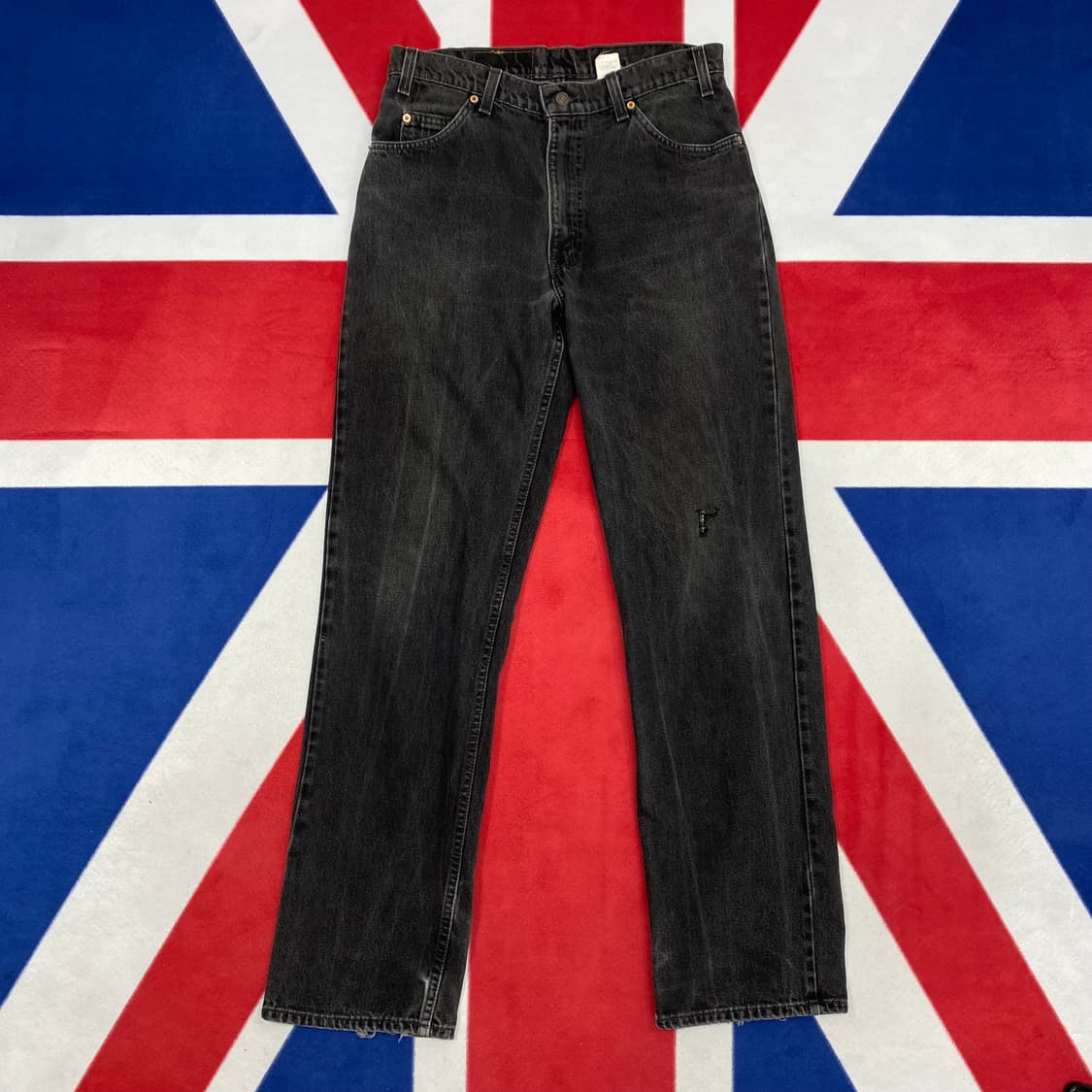 90s 리바이스 518 오렌지탭 흑청데님팬츠 34 상품이미지1