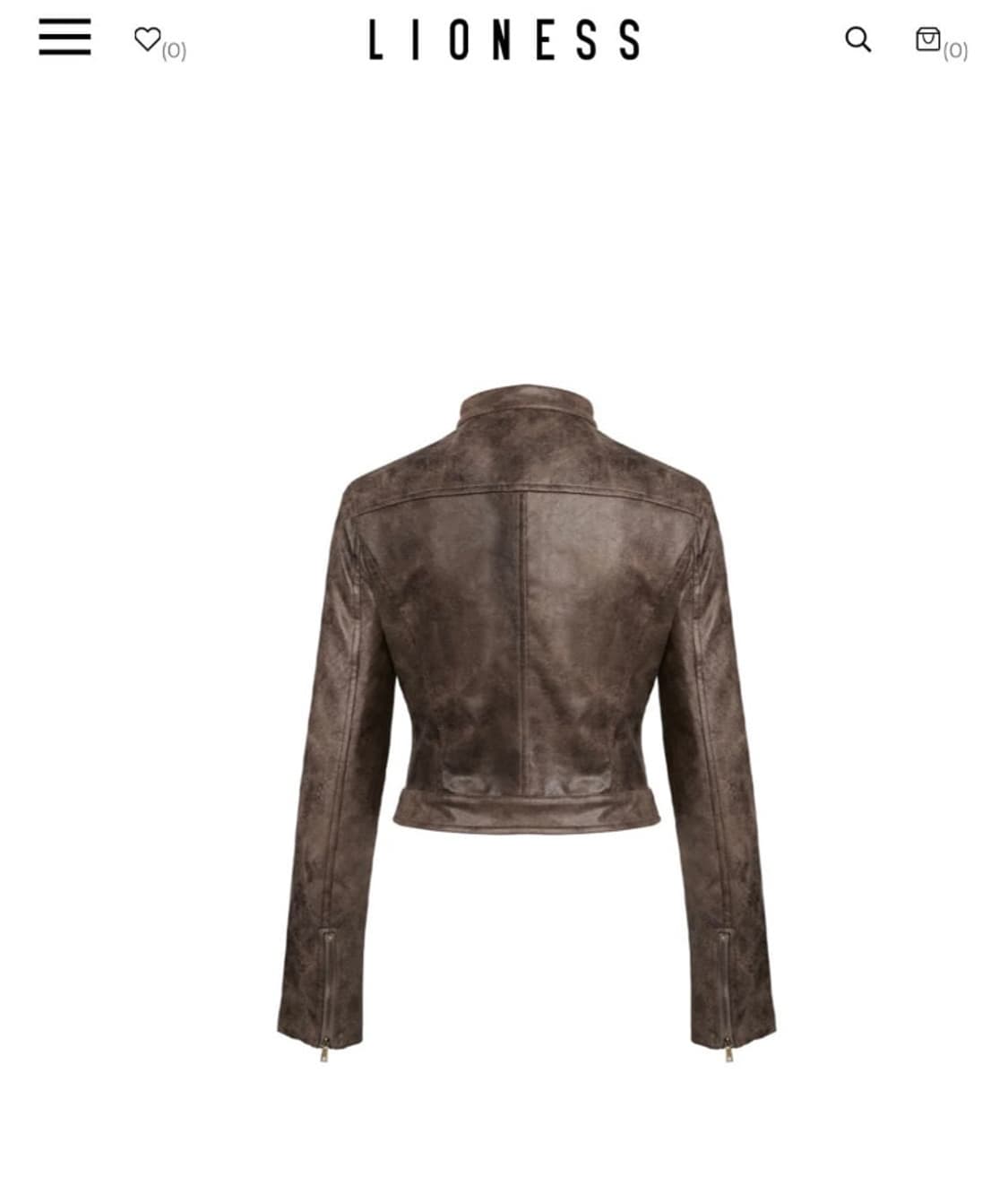 Lioness 레더자켓 브라운 S 상품이미지4