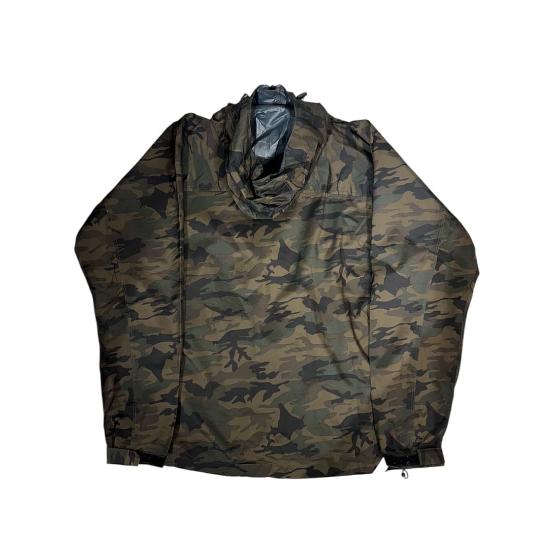 일본 빈티지 카키 밀리터리 카모 후드 바람막이 트랙 자켓  상품이미지6