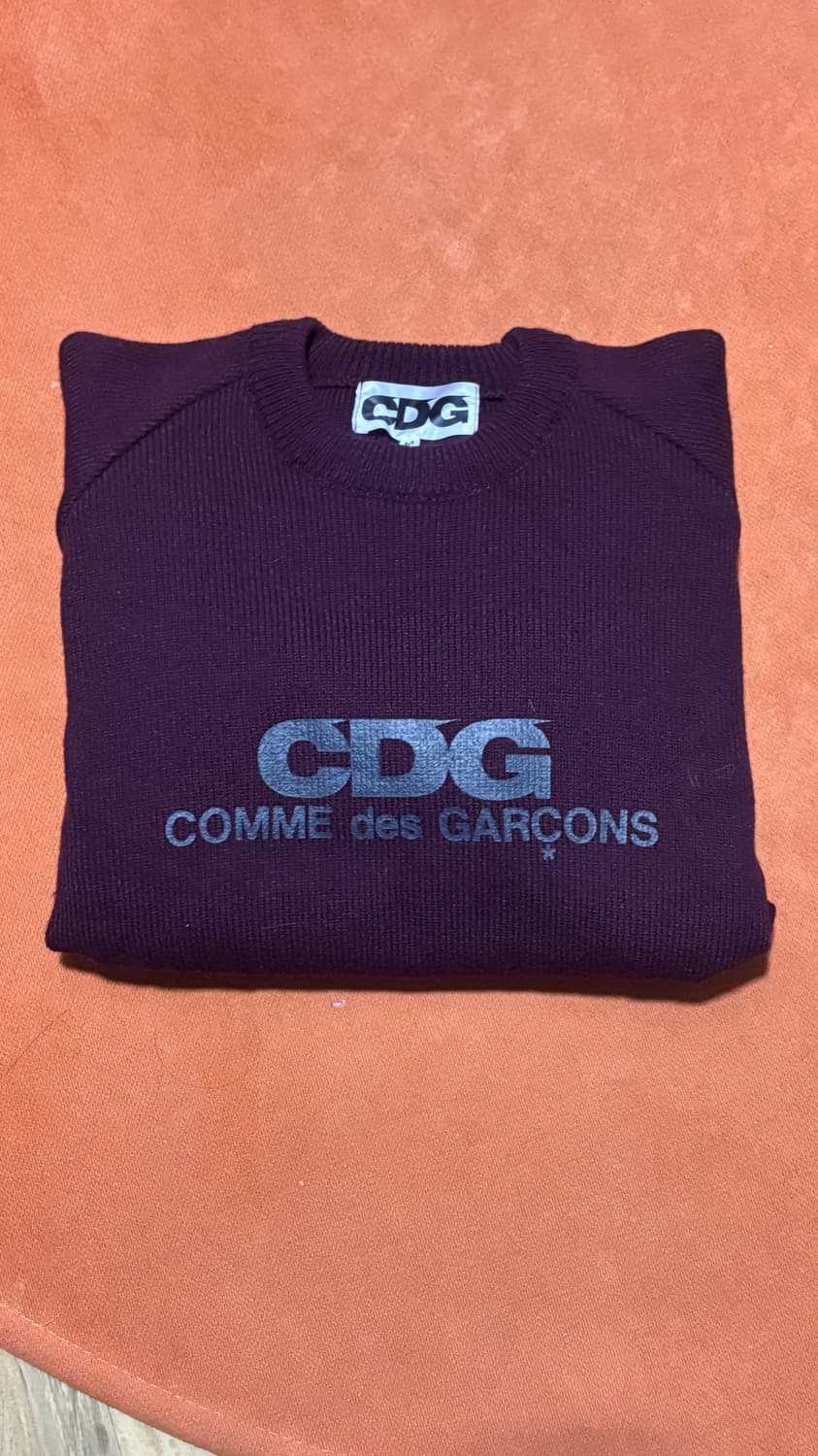 꼼데가르송 니트 버건디 M 상품이미지2