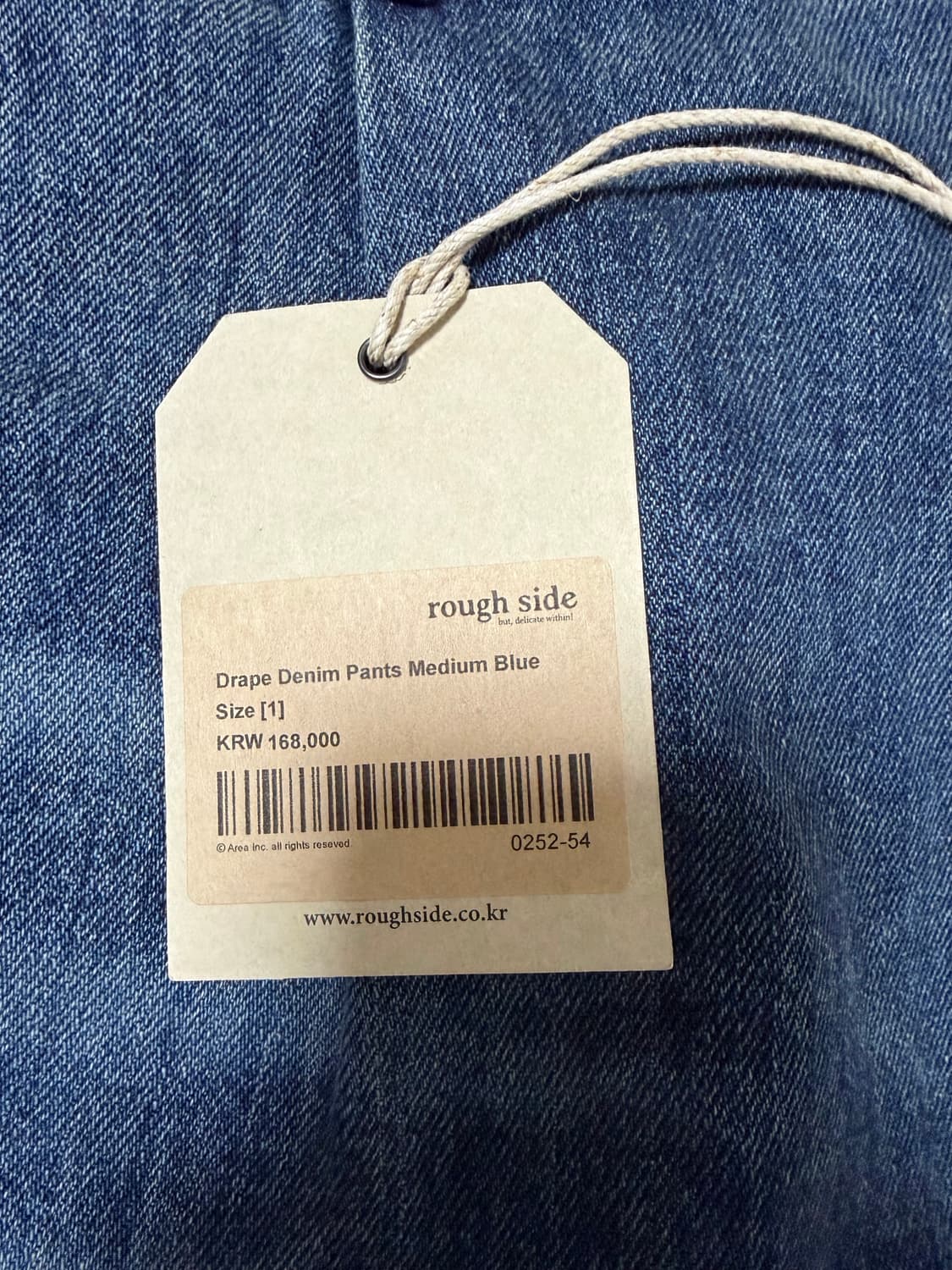 [1] 러프사이드 드레이프 데님 미디엄 블루  상품이미지2