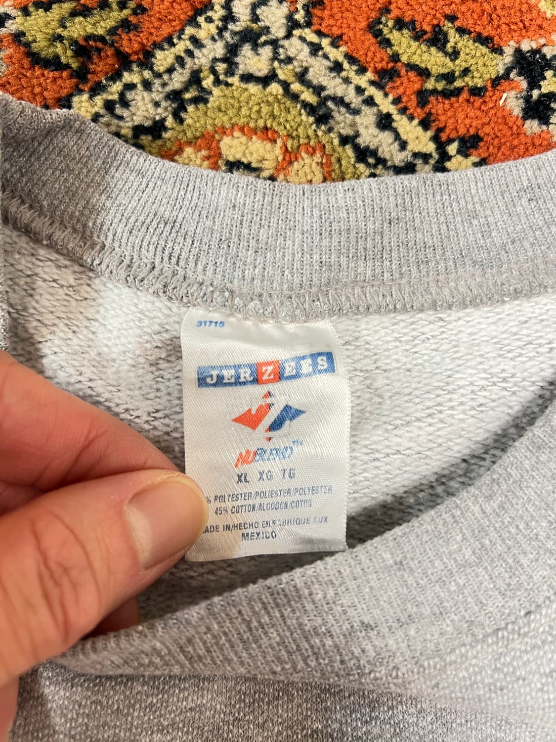 Jerzees Brentwood Academy 맨투맨 그레이 XL 상품이미지3