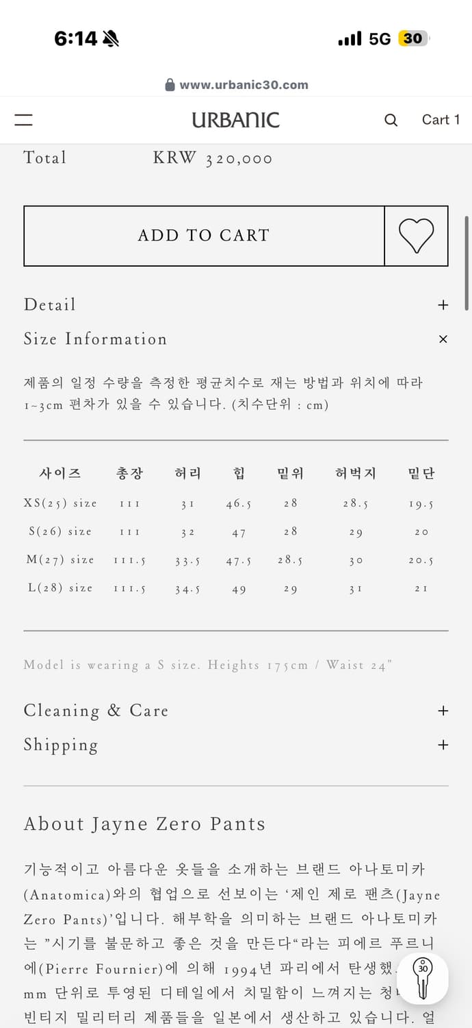 얼바닉30 x 아나토미카 제인제로 팬츠 상품이미지3