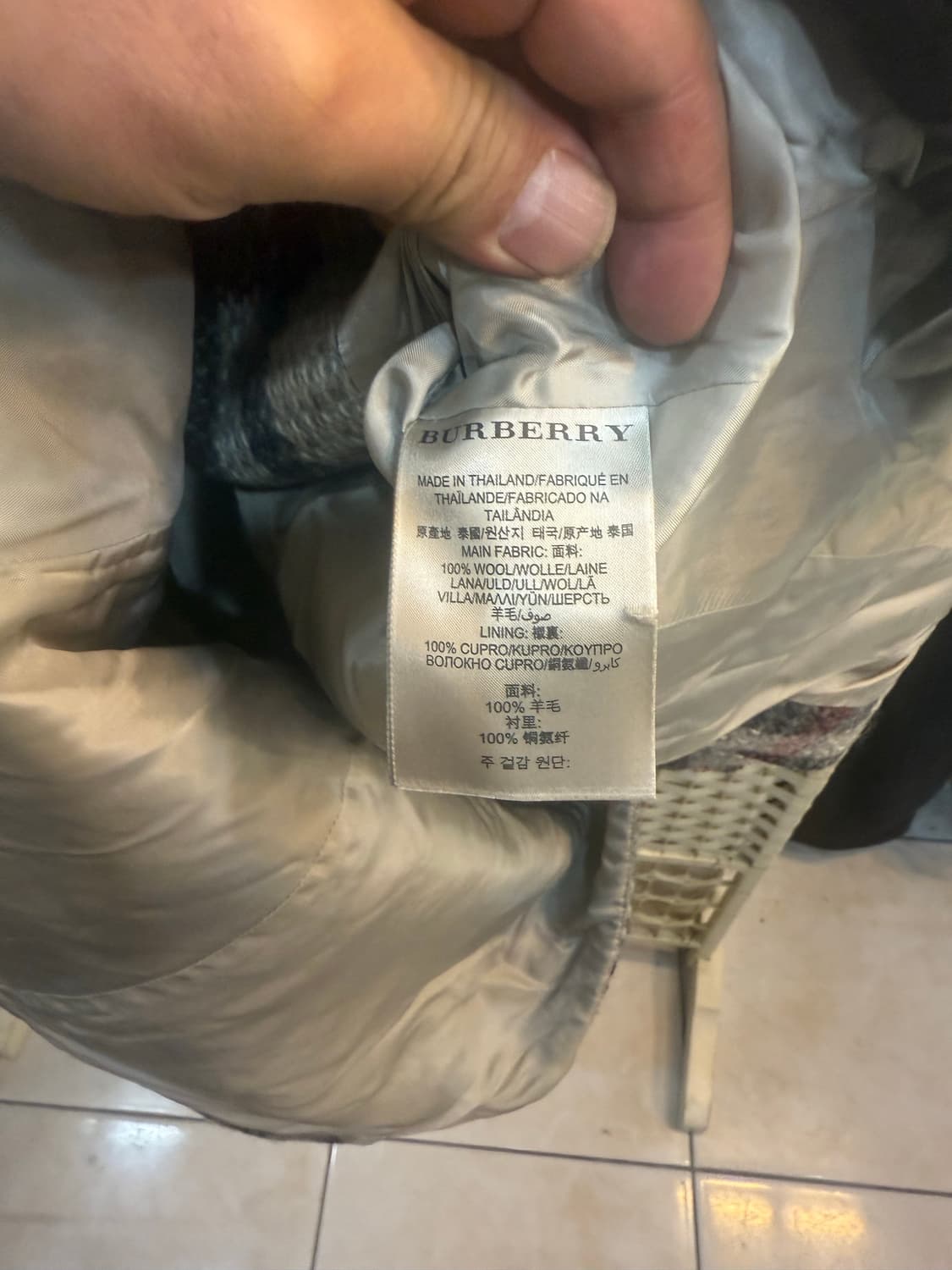 38/44-55 정품 버버리 브릿 울 노바체크 코트 팝니다 상품이미지6