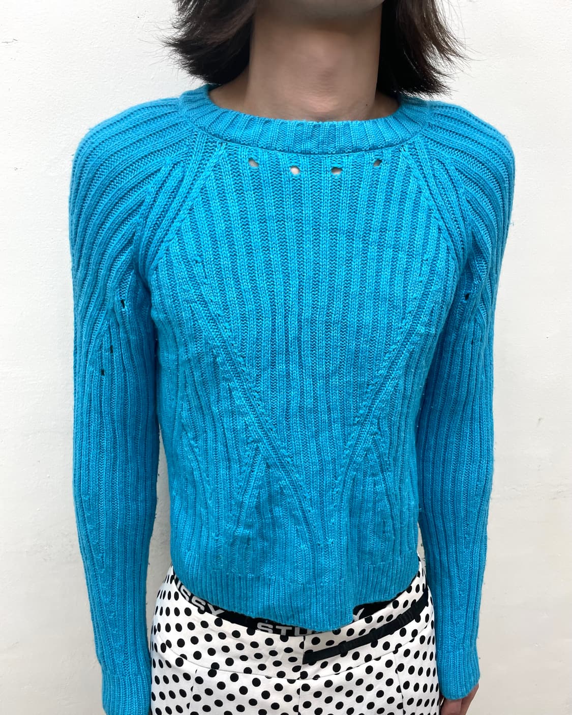 Aqua Blue Punching Knit  상품이미지3