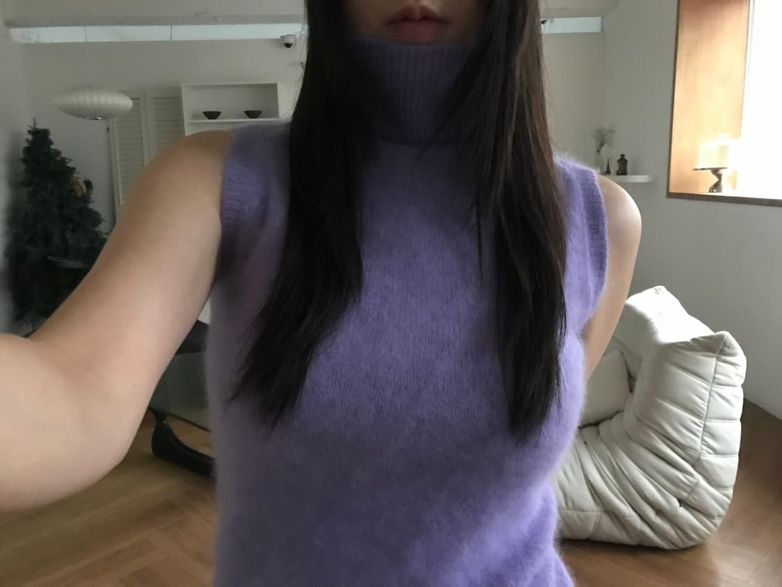 vintage angora turtle neck knit 상품이미지4