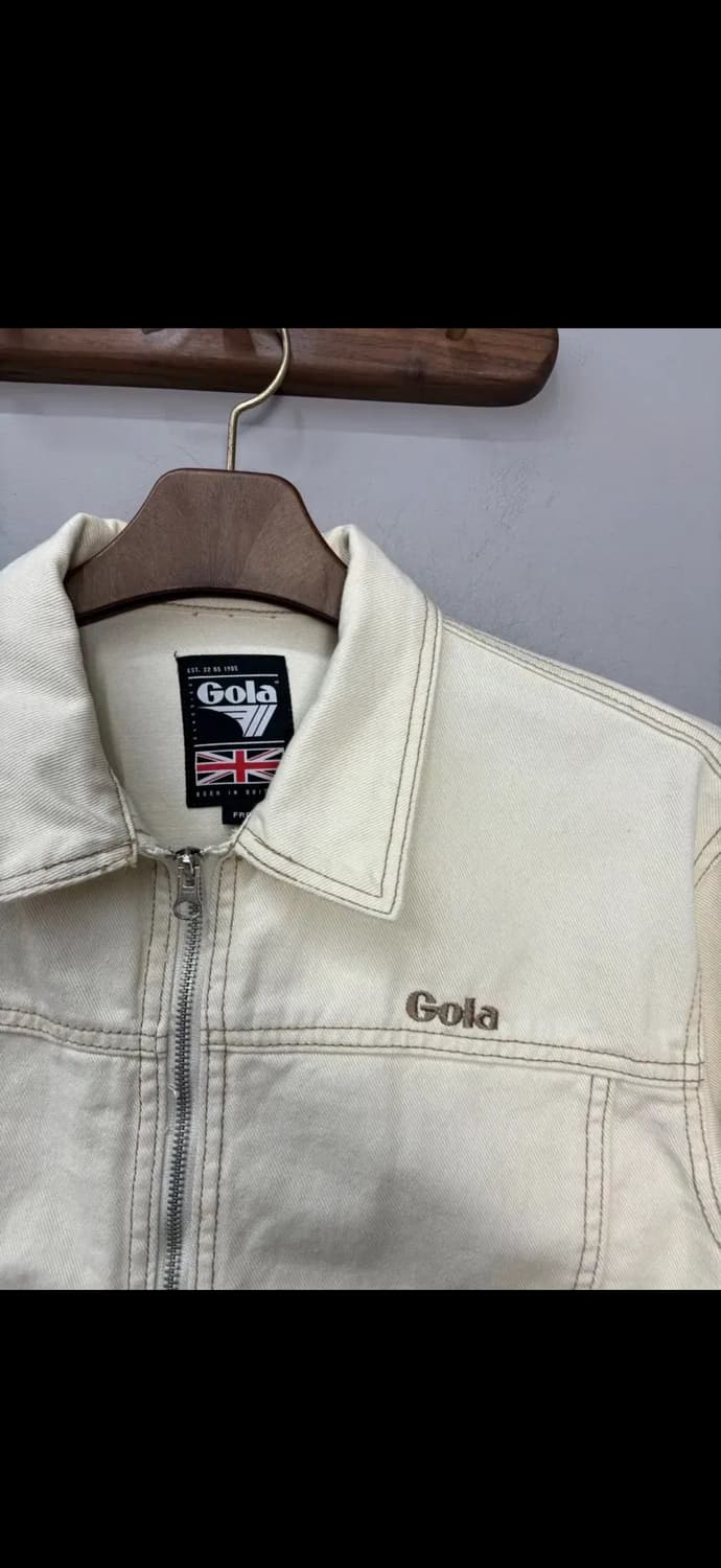 골라 W 크롭 트러커 아이보리 데님 자켓 H1330 상품이미지3