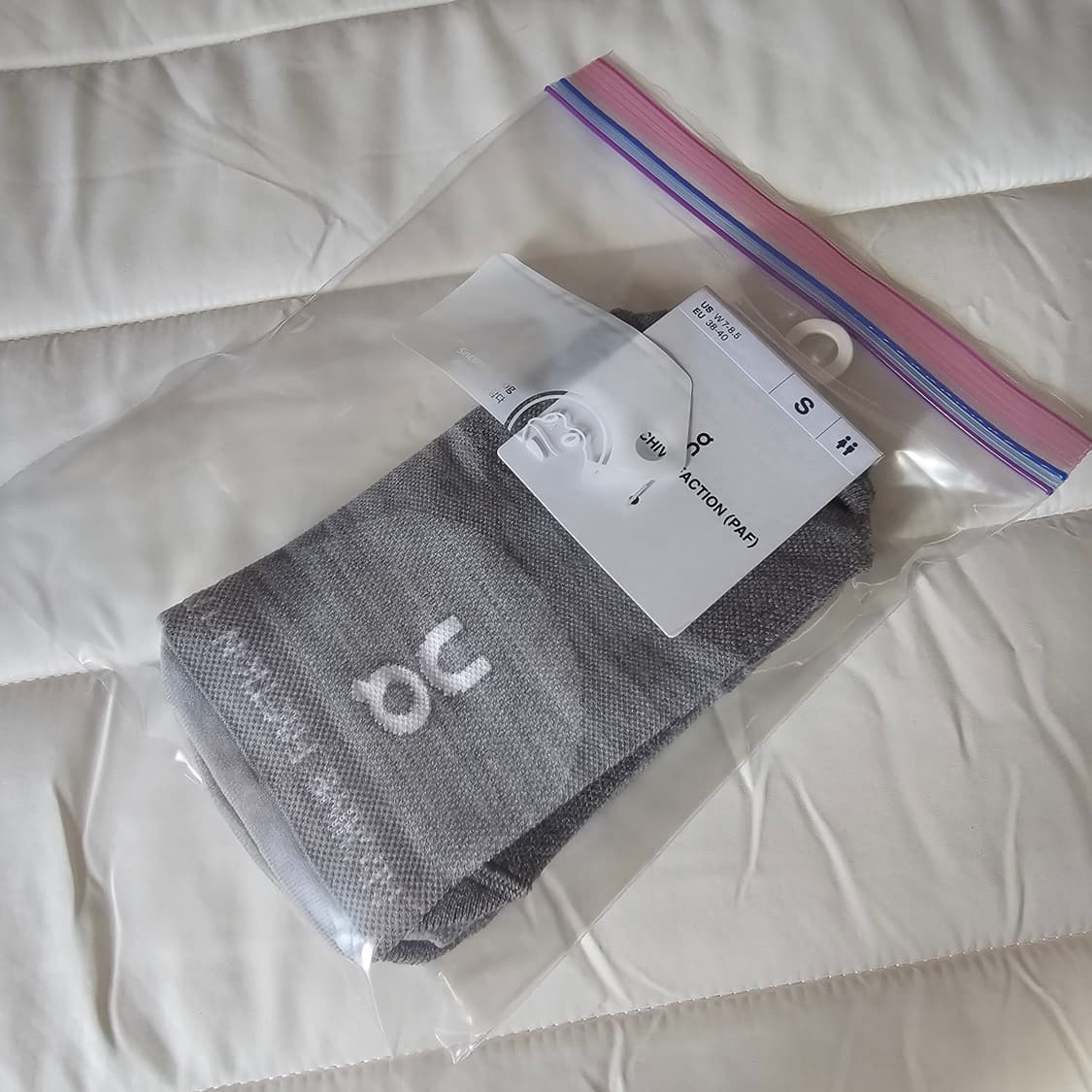 S 새제품. 온 러닝 x 파프 PAF 메리노 삭스 런닝 러닝 양말 그레이 상품이미지5