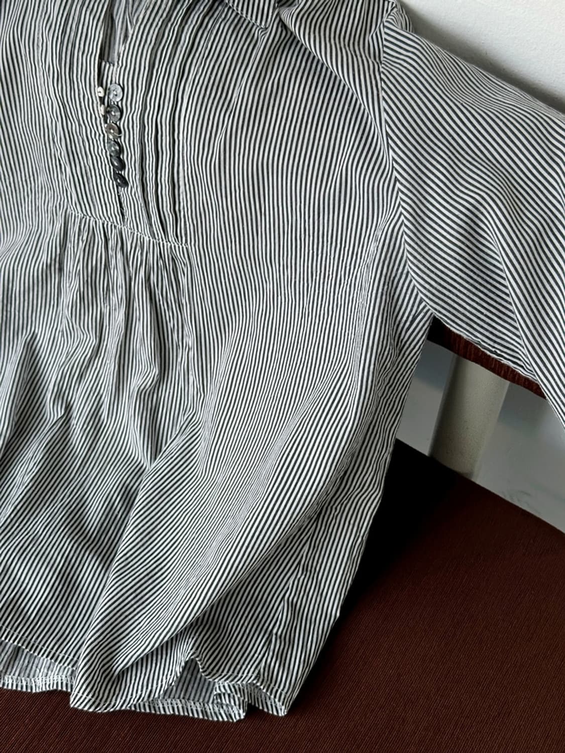 Light cotton poly natural fabric tunic s 상품이미지4