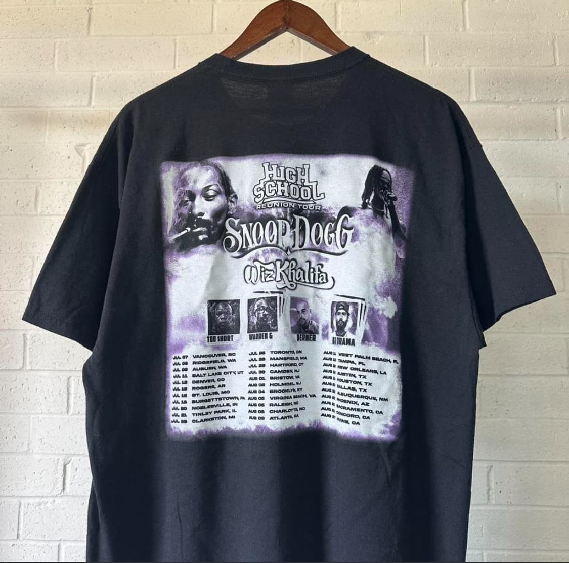 Snoop Dogg X Wiz Khalifa 투어 티셔츠 XL 상품이미지5