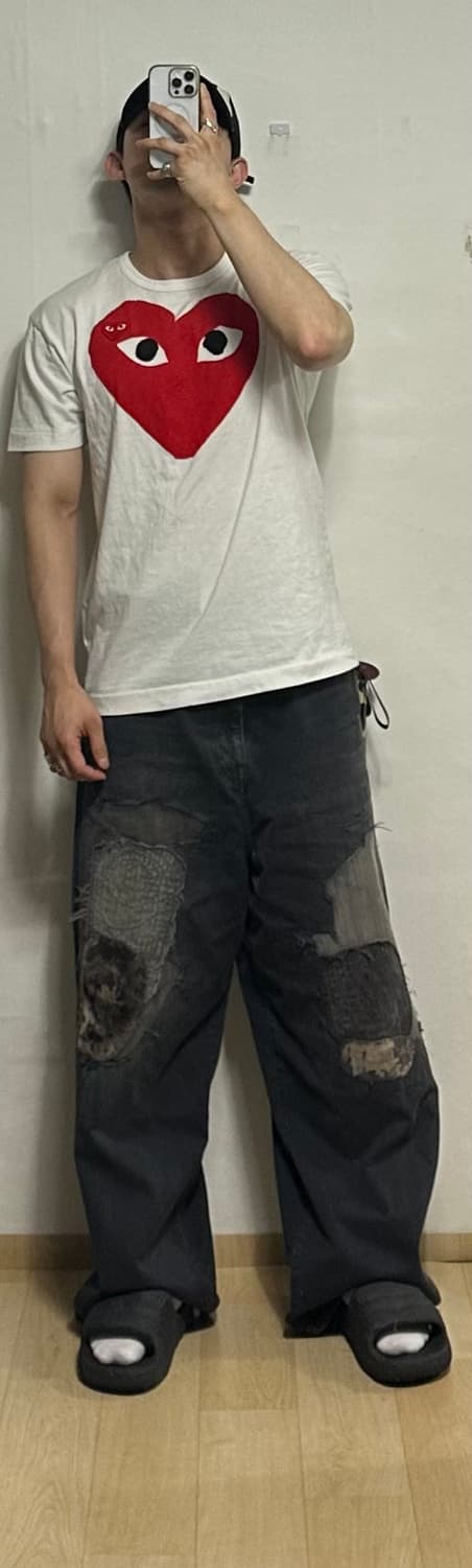 꼼데가르송 더블하트 반팔티 상품이미지5