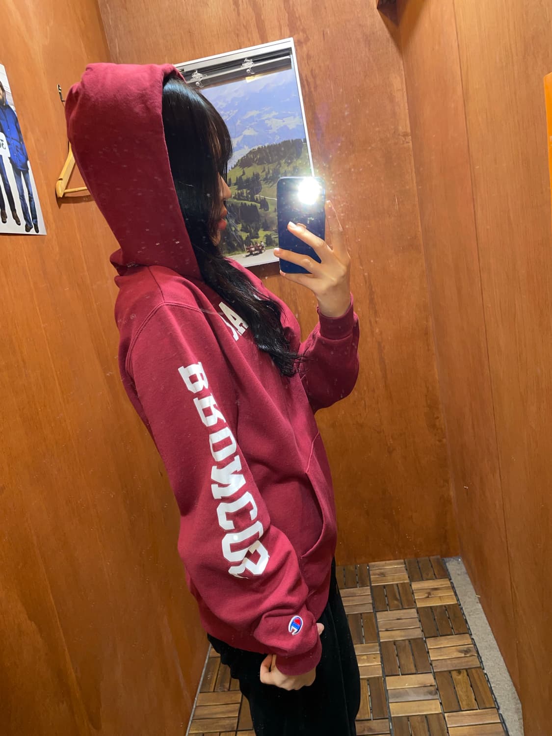 (S) Champion 챔피온 프린팅 후드티 상품이미지2