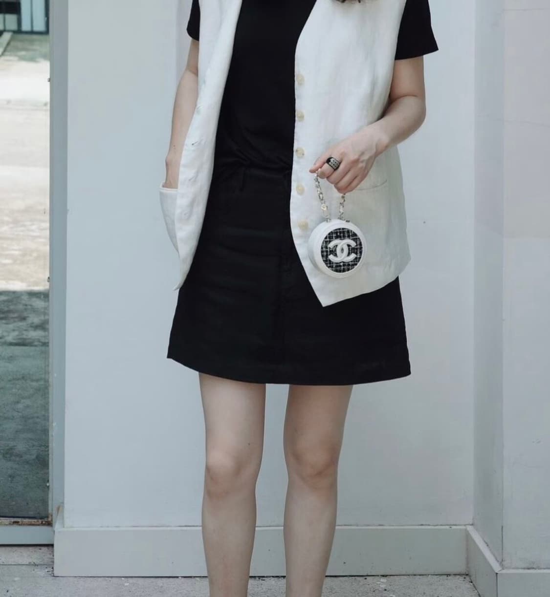 샤넬 뷰티 트위드 원형 파우치 키링 상품이미지5