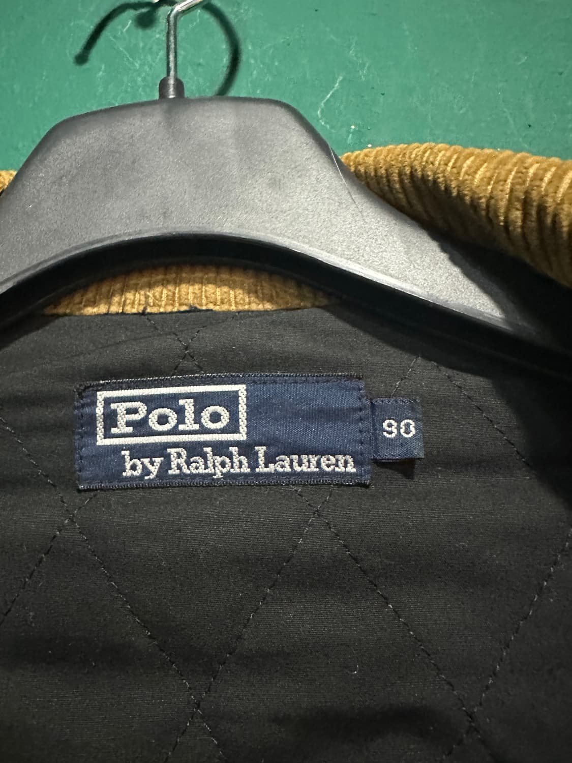 90s 폴로 덩가리 그린체크 코듀로이카라100-105 상품이미지5