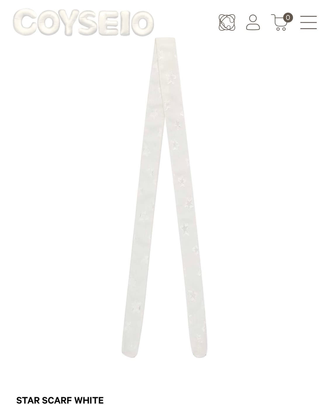 코이세이오 스타 스카프 화이트 상품이미지1