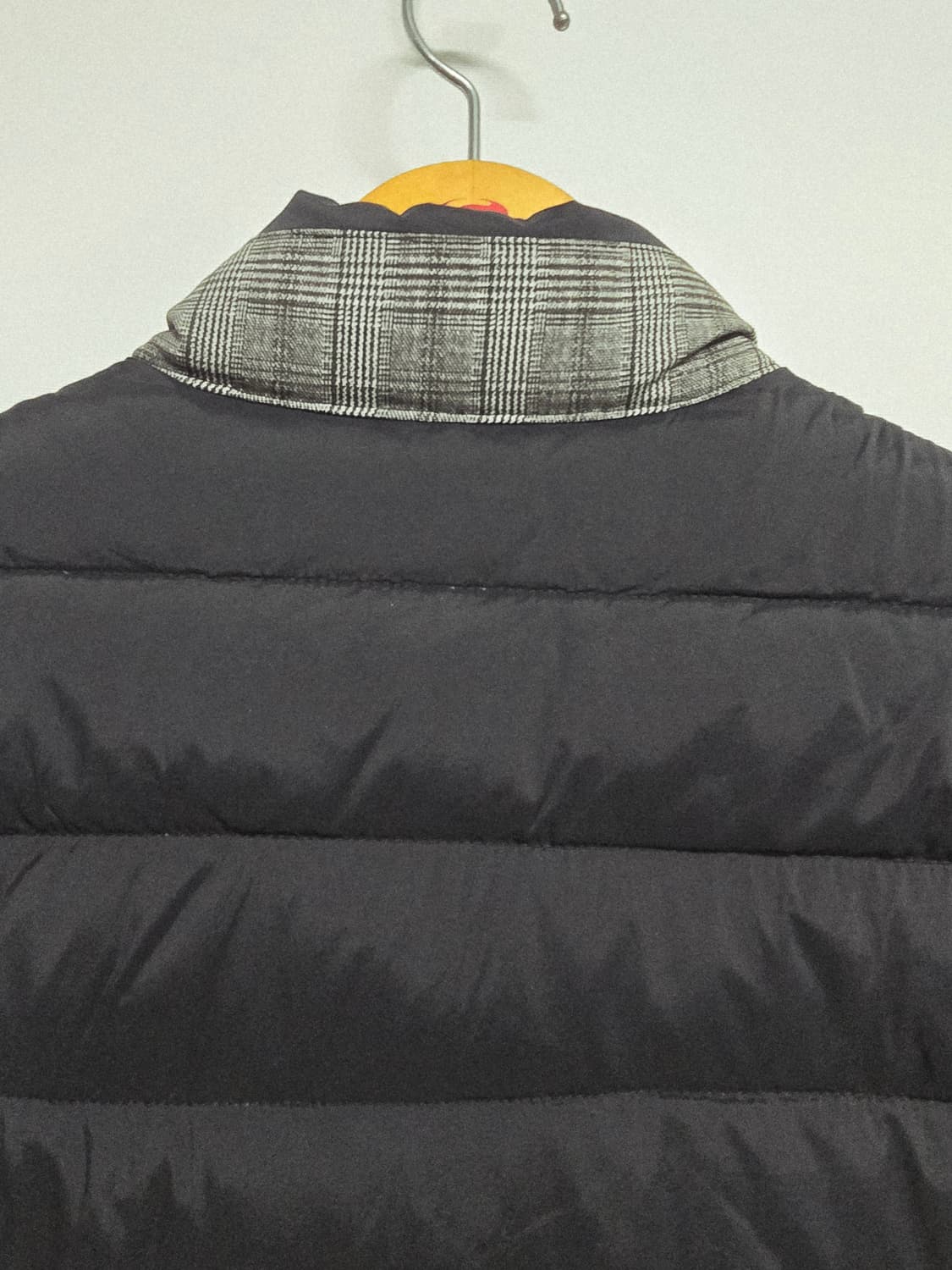 새상품 렉스필 체크 믹스 구스다운 패딩 상품이미지6