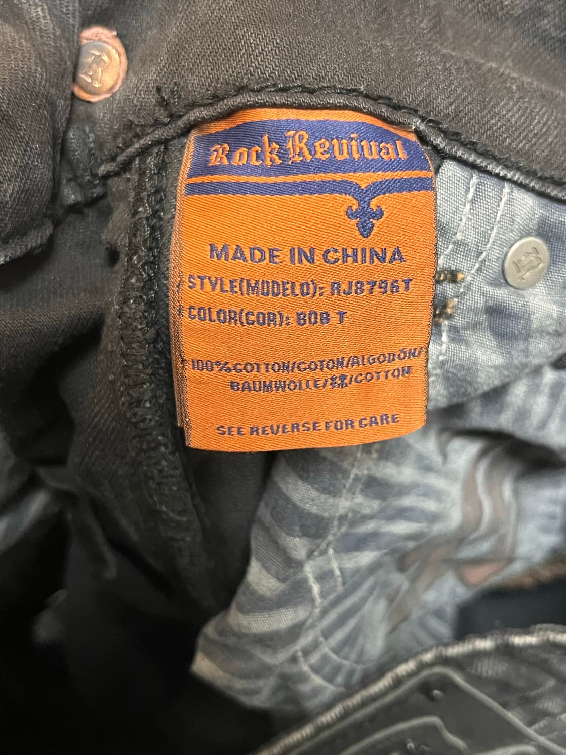 Rock Revival 와이드 핏 블랙 데님 상품이미지6