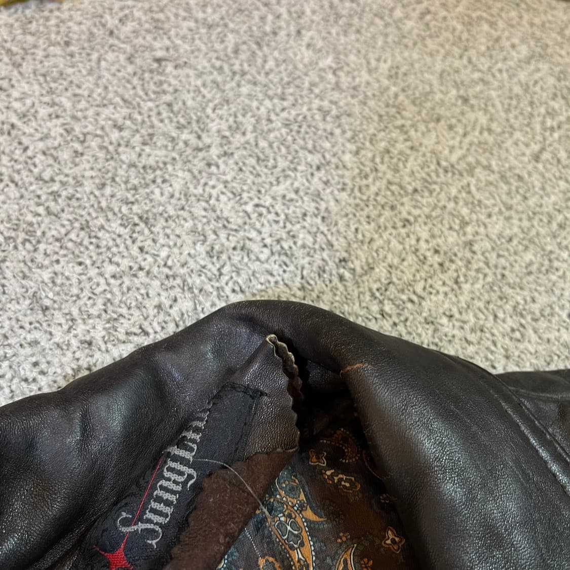 Vintage 빈티지 가죽 봄버 자켓 상품이미지3