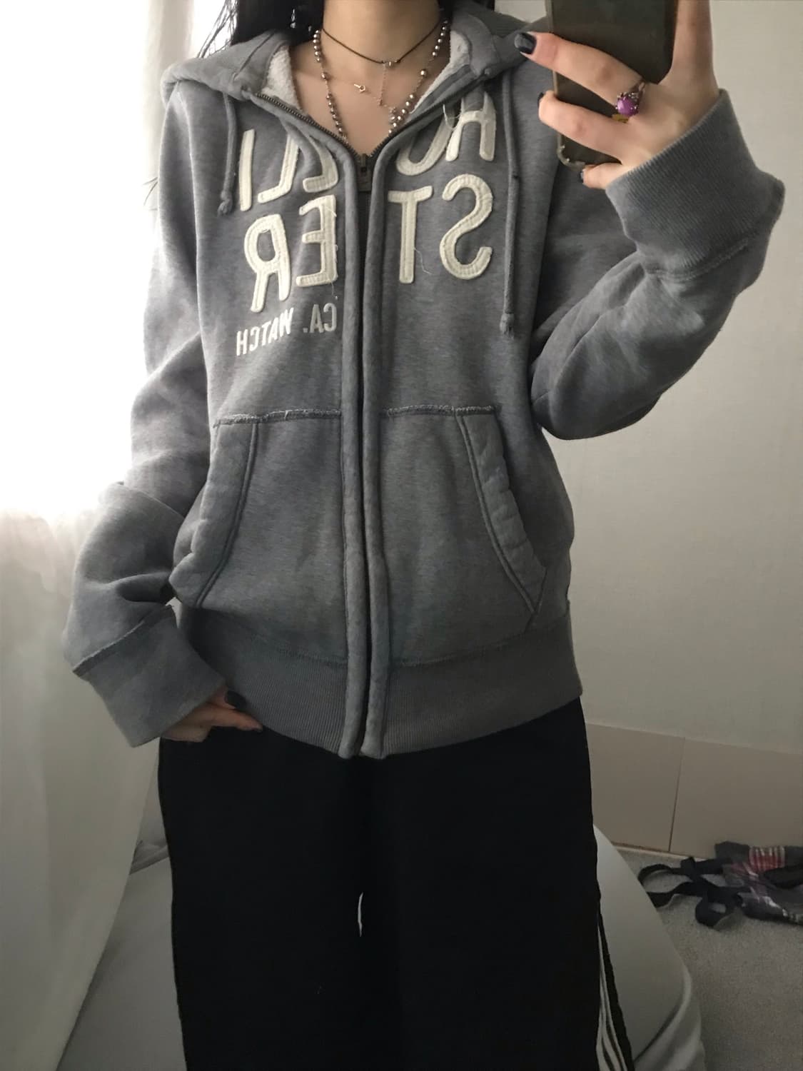 홀리스터 그레이 후드집업 상품이미지5