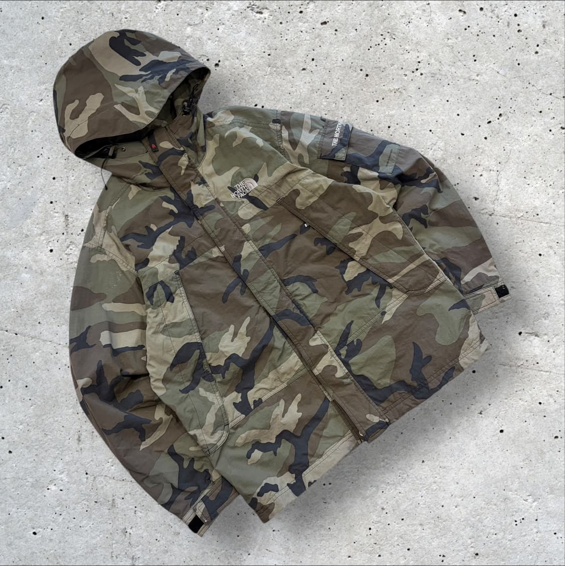 [90] 노스페이스 카모플라쥬 빈티지 바람막이 자켓 B670 상품이미지1