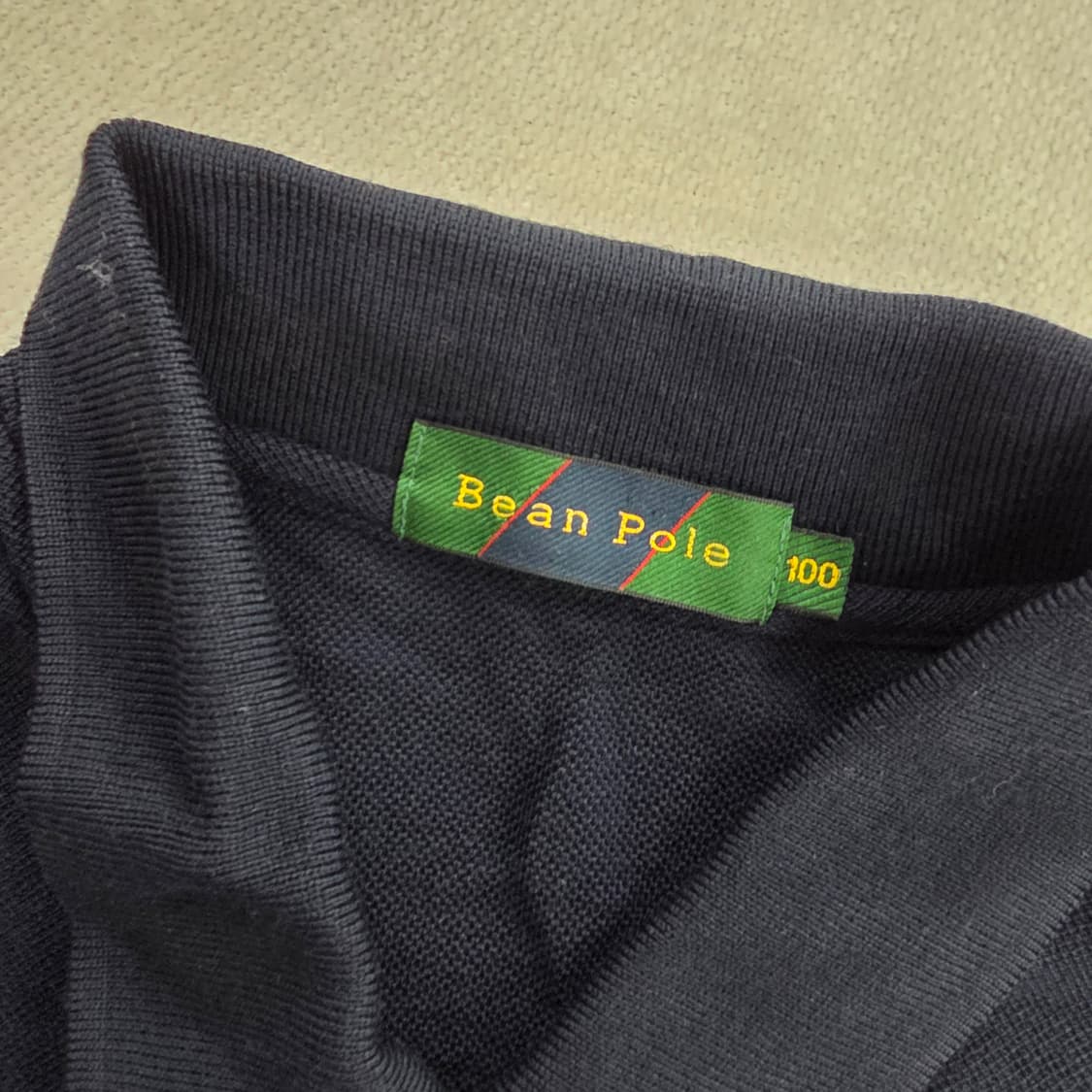 [100] 빈폴 로고자수 카라 긴팔티 1231J 상품이미지2