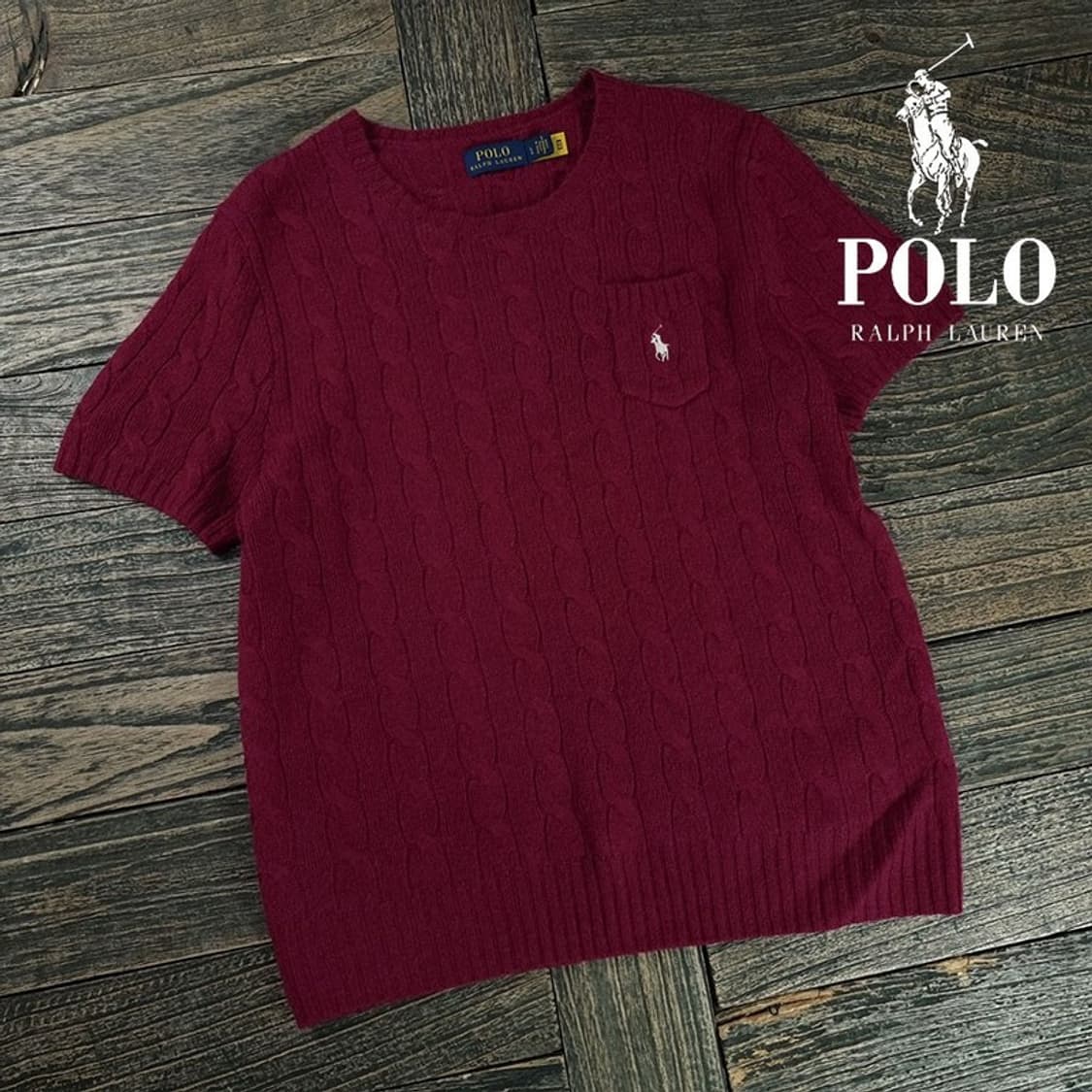 [폴로 랄프로렌] 신형 포니 로고 자수 포켓 반팔 니트 M19435 상품이미지1