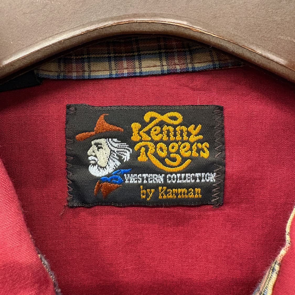 80s KARMAN 타탄체크 클라우드 요크 레드펄스냅 웨스턴셔츠 N601 상품이미지6