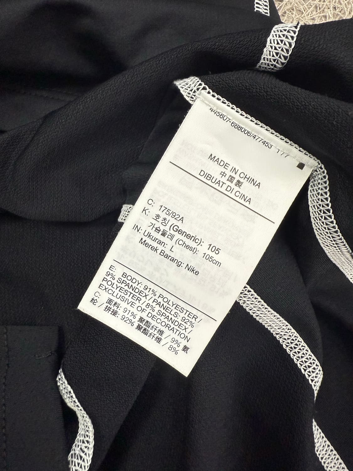나이키 X 오프화이트 프로 롱 슬리브 탑 블랙 L 새거급 상품이미지9