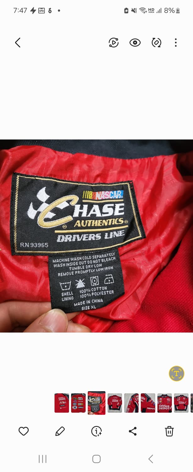 (XL) Chase Authentic NASCAR 레이싱자켓 나스카 F1 상품이미지6